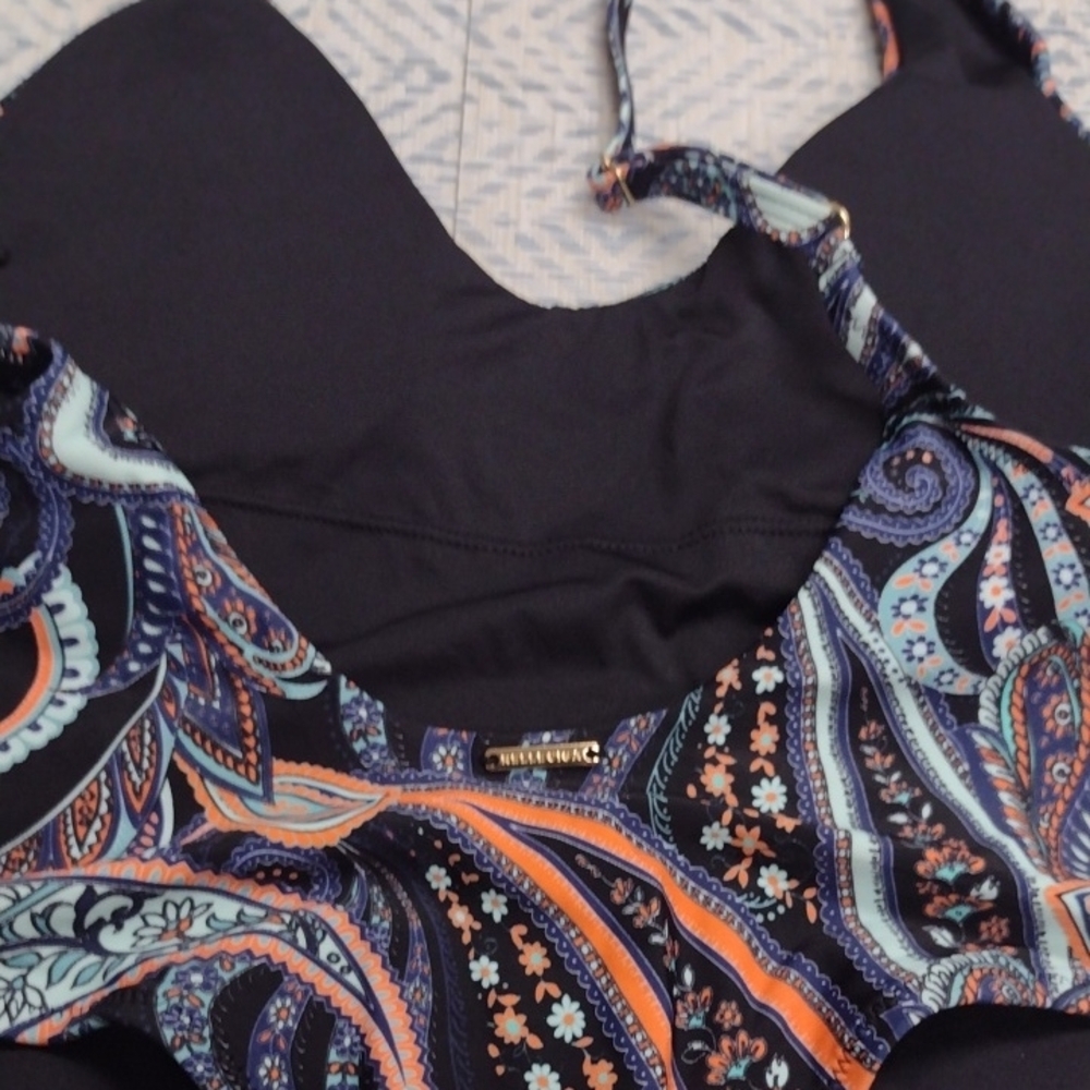 NEW RELLECIGA Paisley One Piece Swimsuit - Multicolor Vacation Beach - Picture 8 of 14
